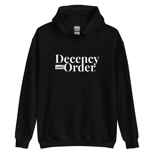 Decency And Order Hoodie Unisex (White Logo)