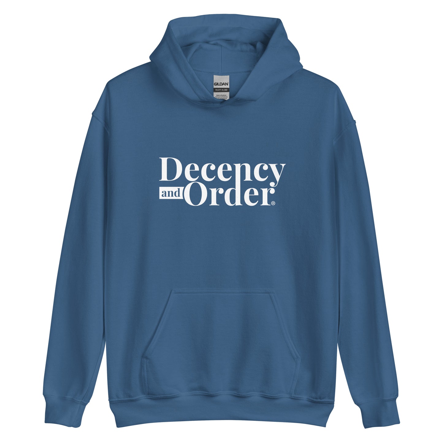 Decency And Order Hoodie Unisex (White Logo)