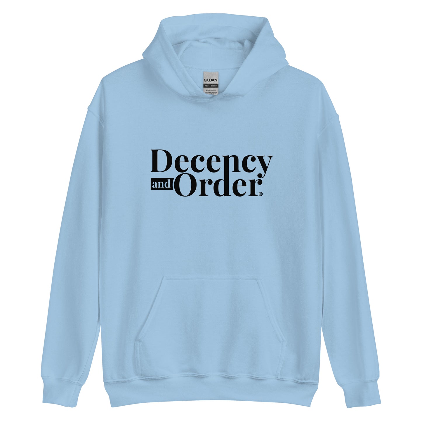 Decency And Order Hoodie (Black Logo)