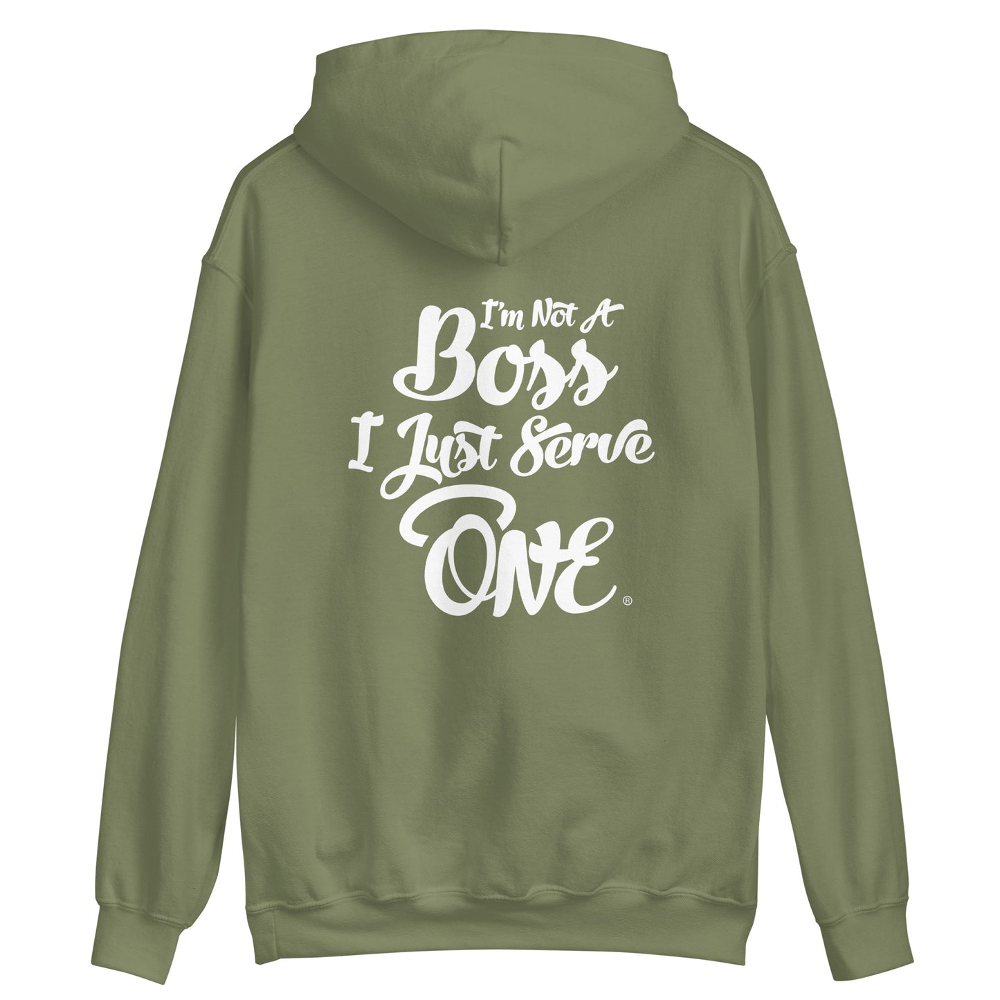 I'm Not A Boss (White Print) Unisex Hoodie