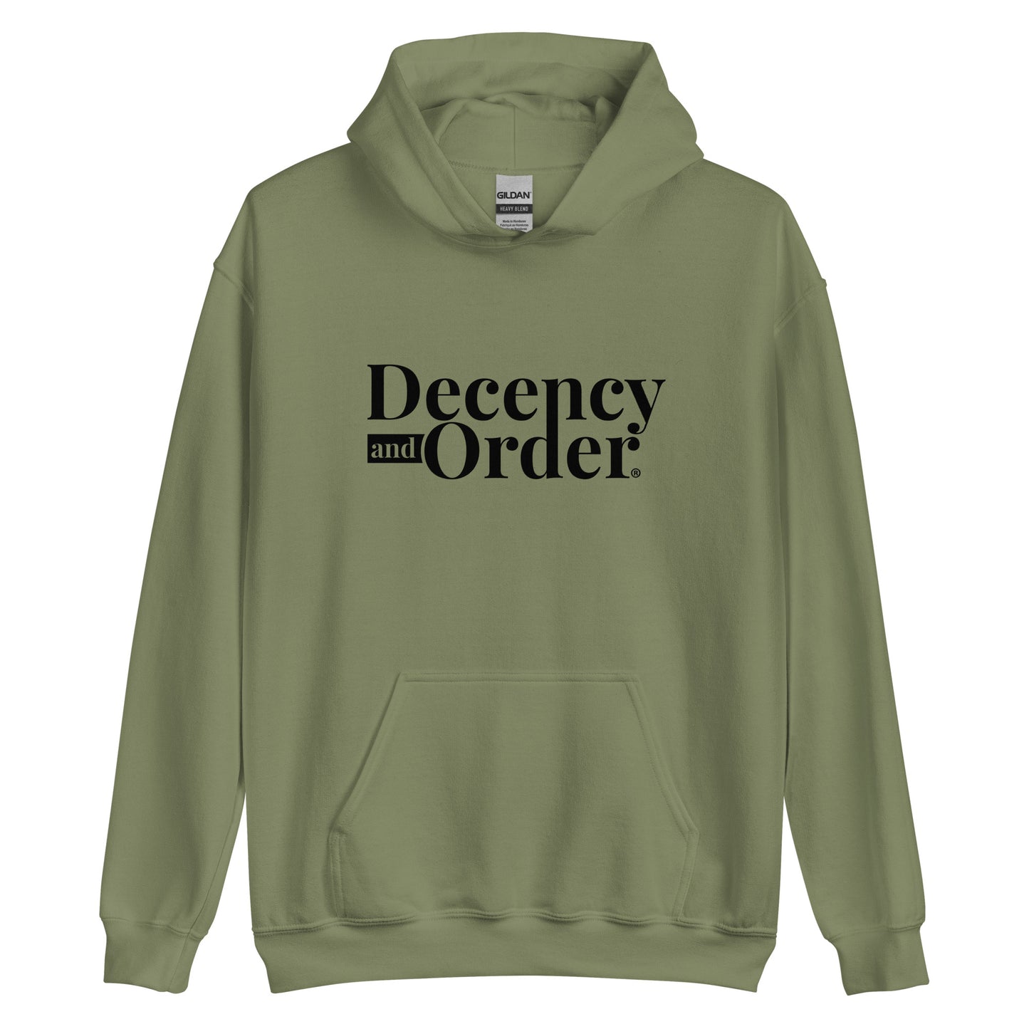 Decency And Order Hoodie (Black Logo)