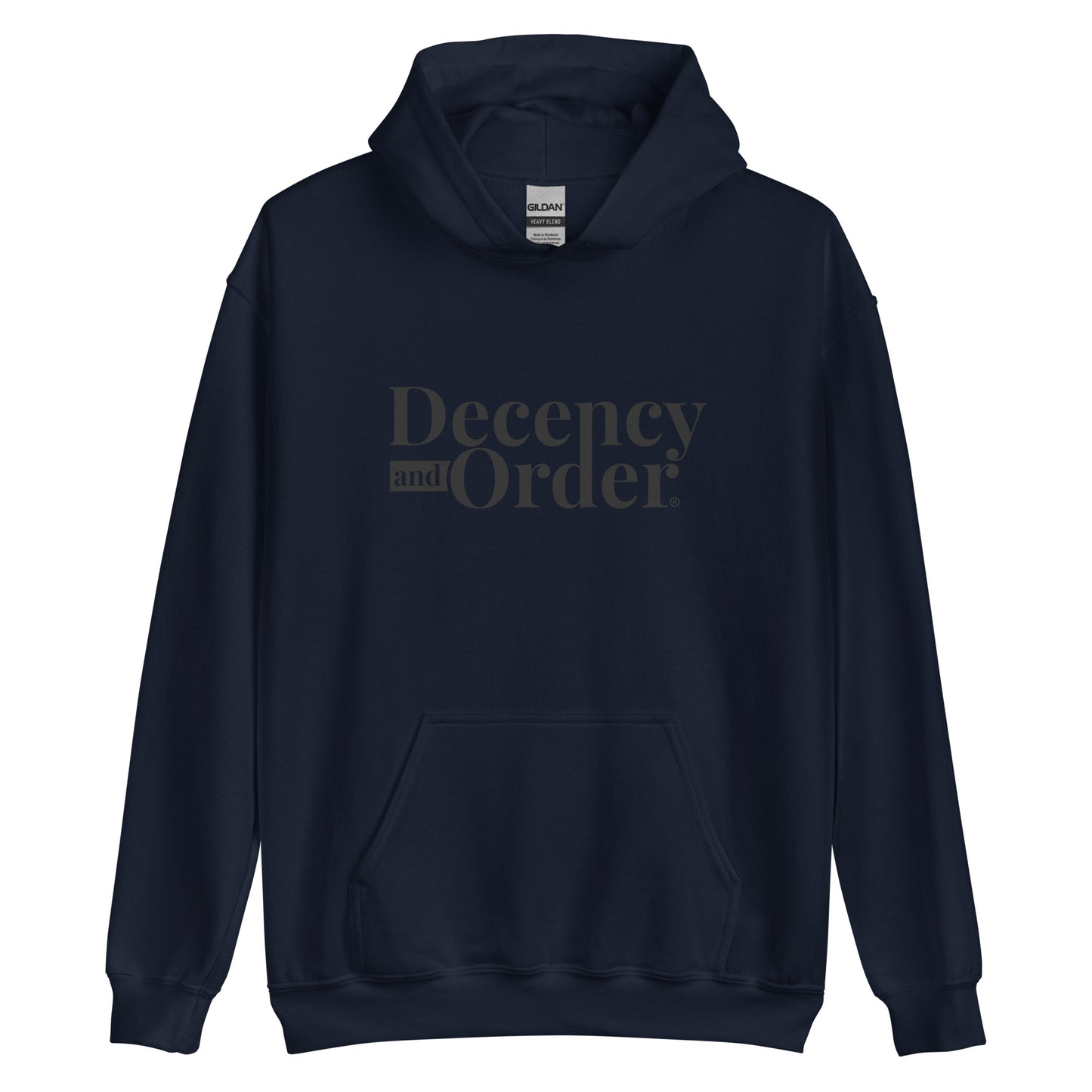 Decency And Order Hoodie (Black Logo)