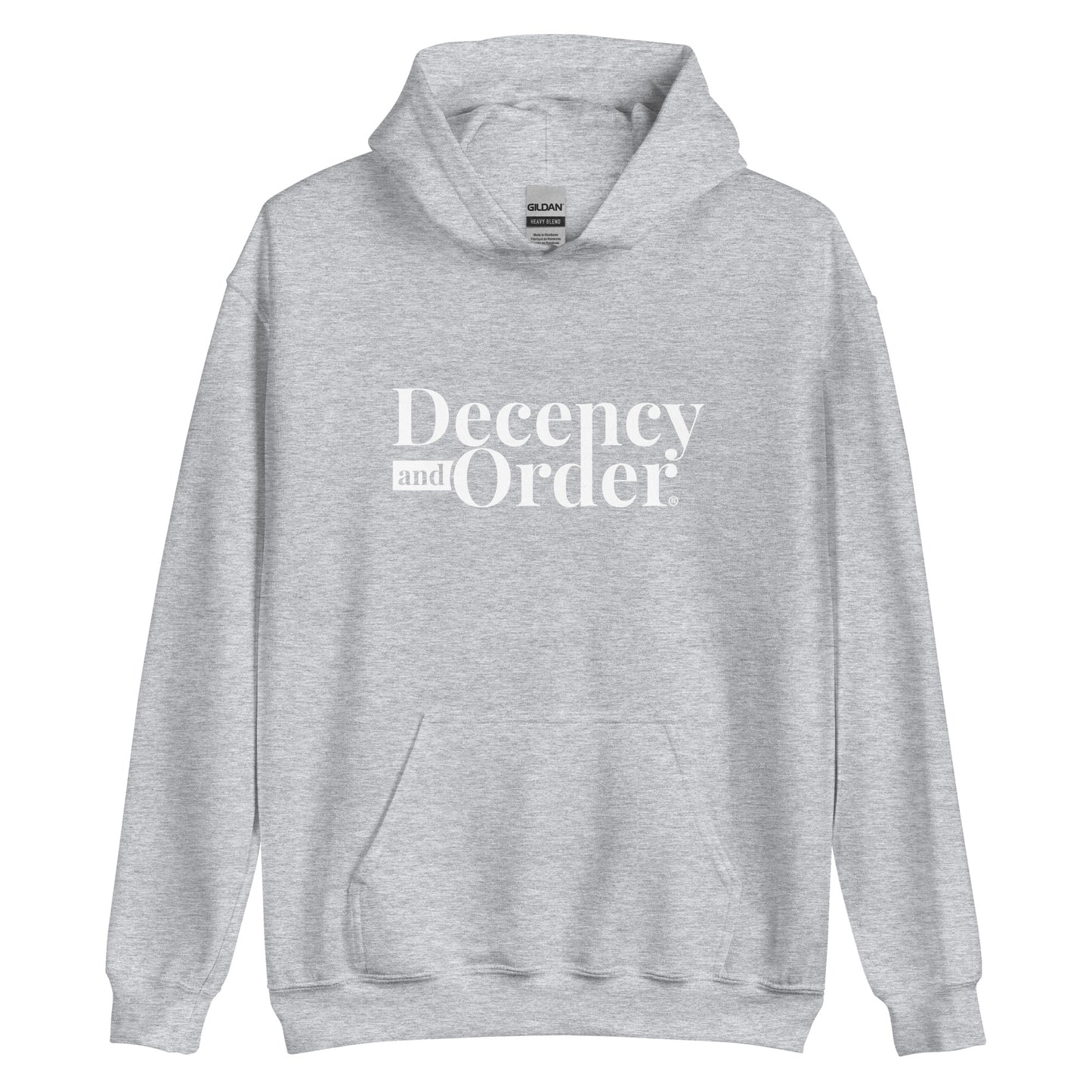 Decency And Order Hoodie Unisex (White Logo)