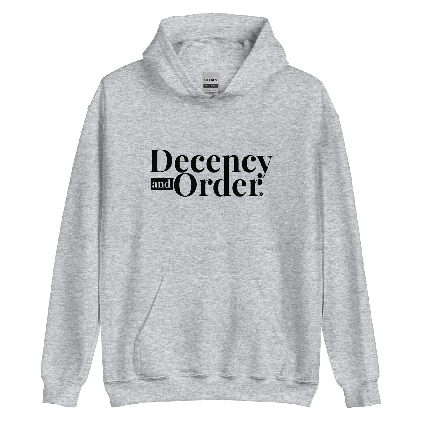 Decency And Order Hoodie (Black Logo)