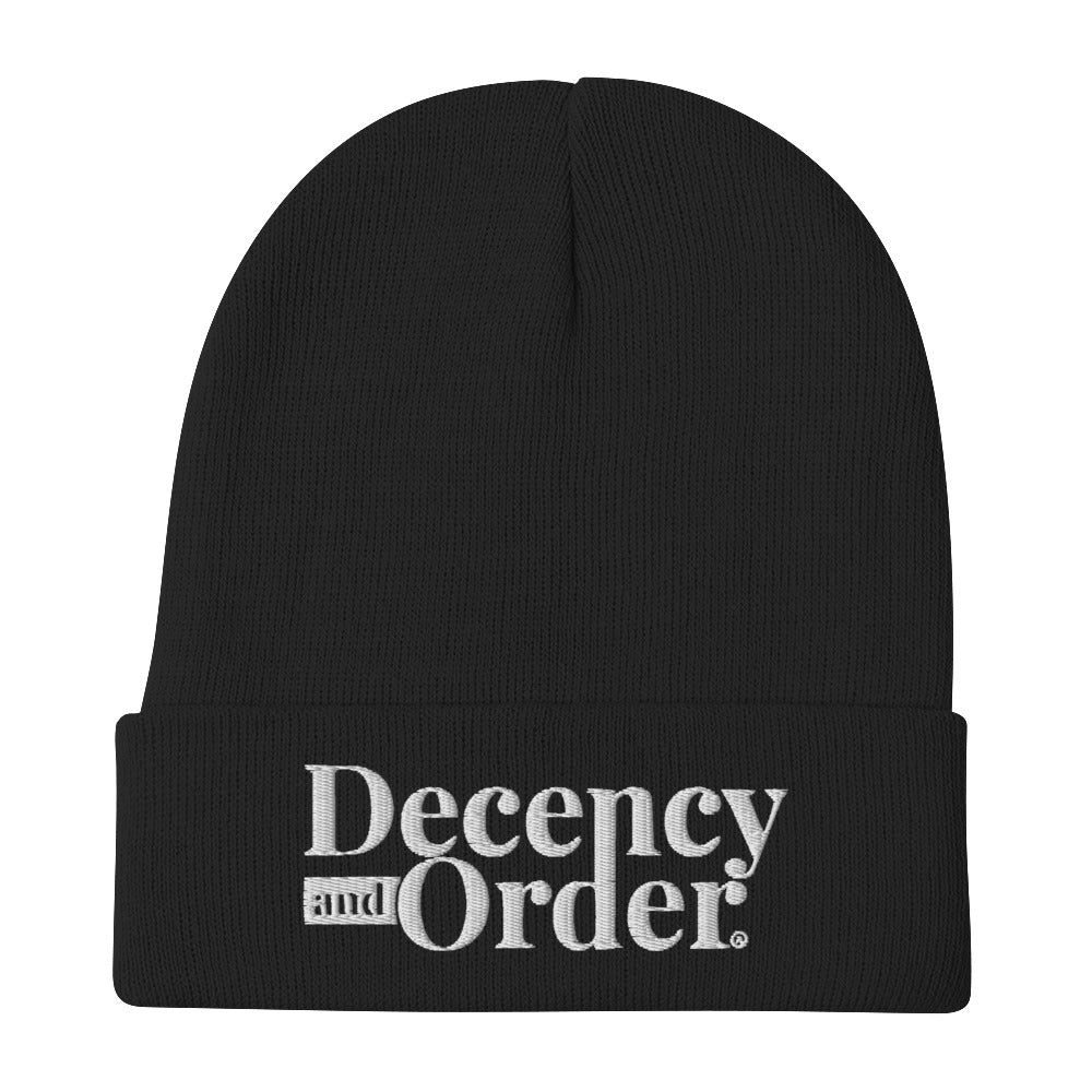 Embroidered Beanie (White logo)