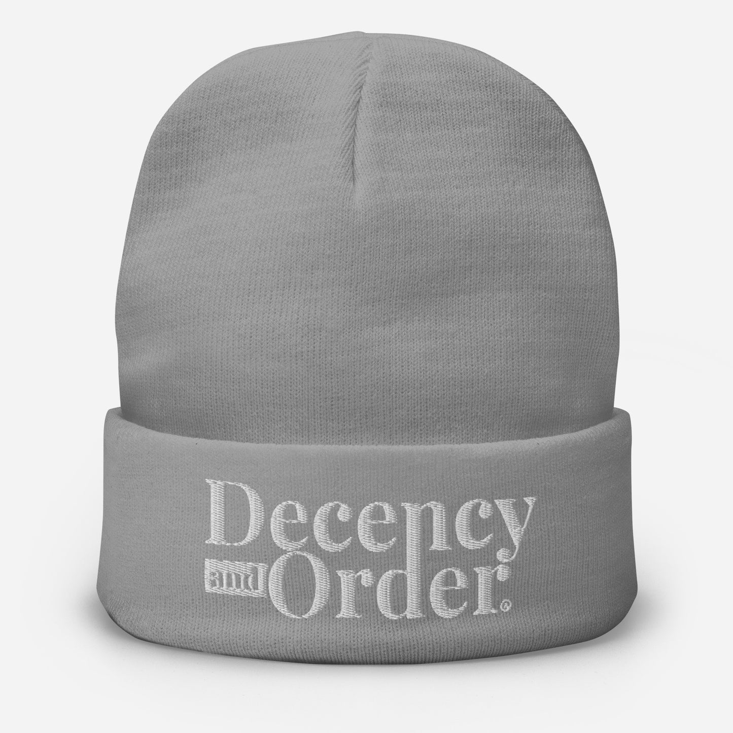 Embroidered Beanie (White logo)