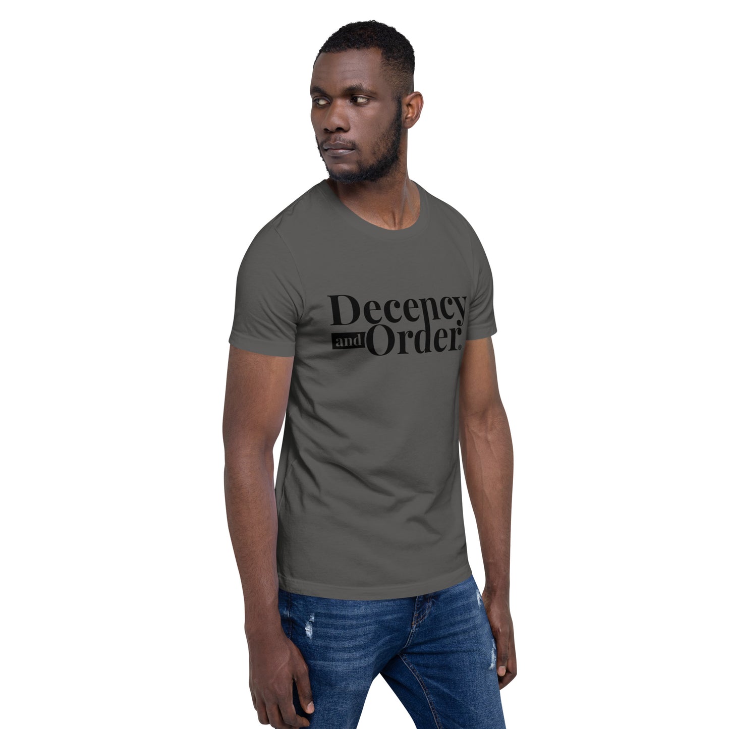 Decency And Order T-shirt Unisex (Black Logo)