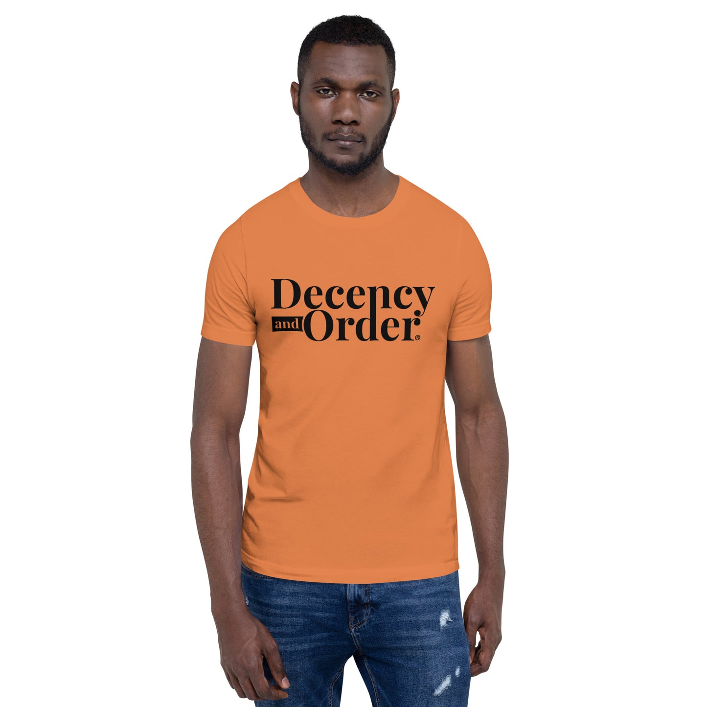 Decency And Order T-shirt Unisex (Black Logo)