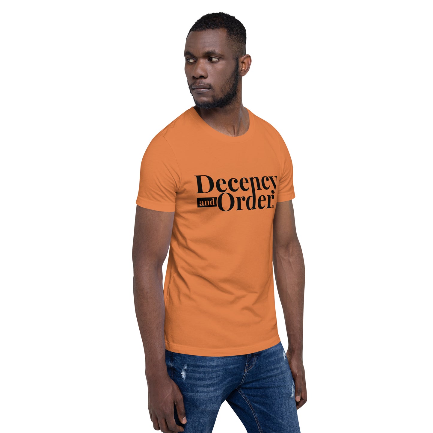 Decency And Order T-shirt Unisex (Black Logo)