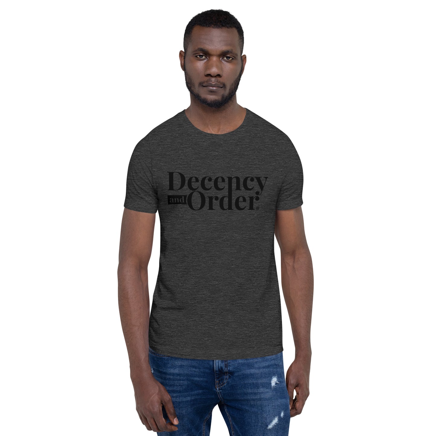 Decency And Order T-shirt Unisex (Black Logo)