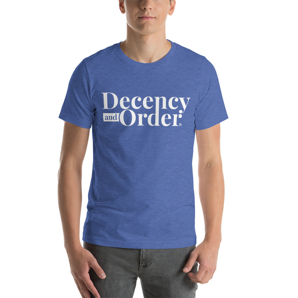 Decency And Order T-shirt Unisex (White Logo)