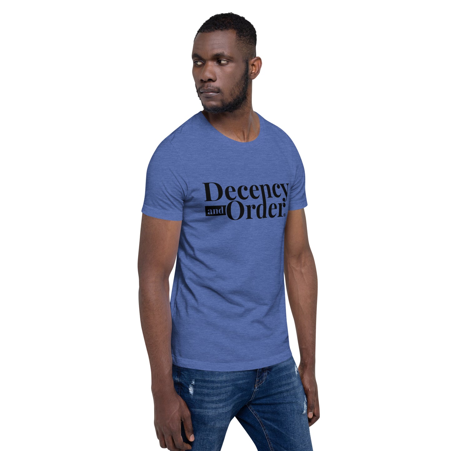 Decency And Order T-shirt Unisex (Black Logo)