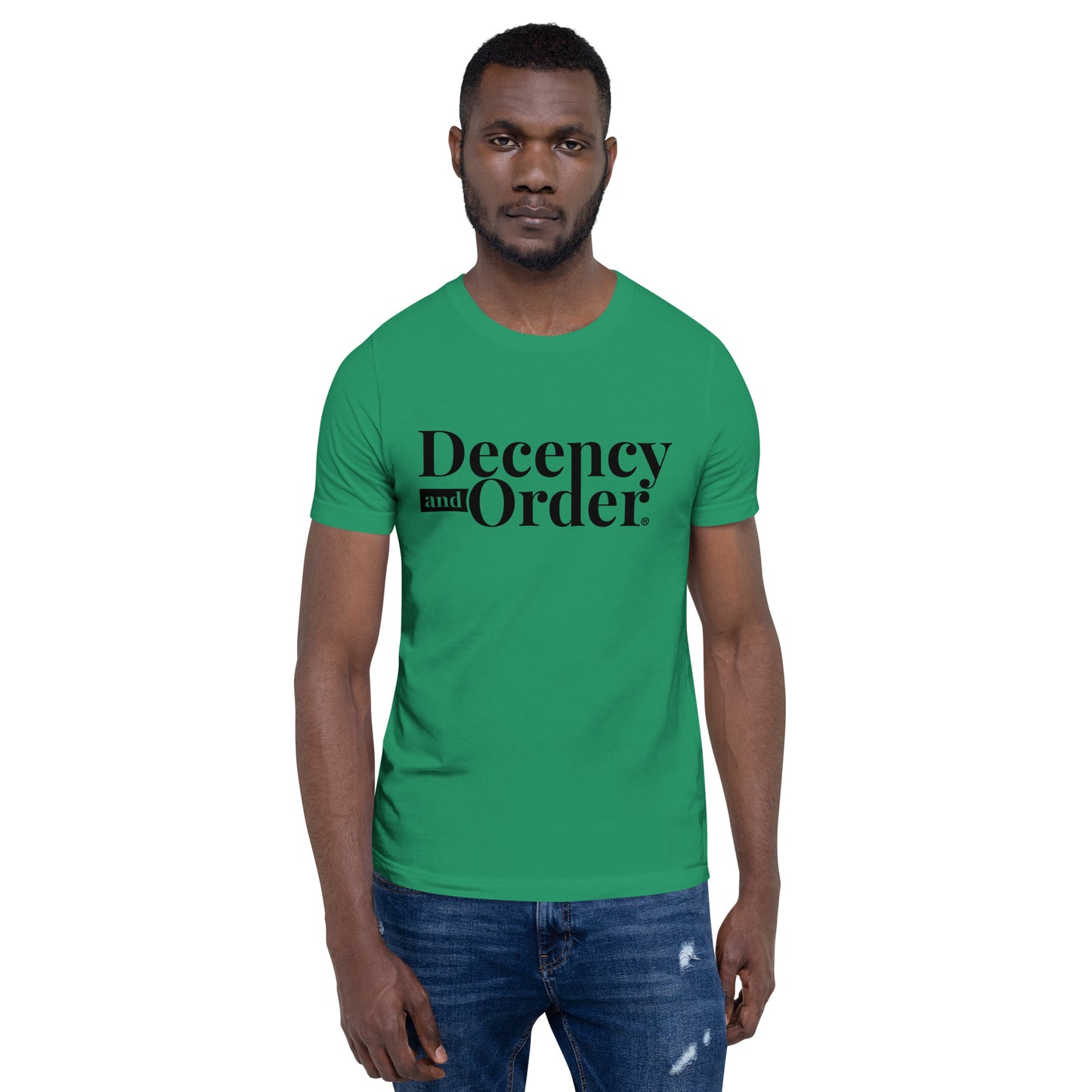 Decency And Order T-shirt Unisex (Black Logo)