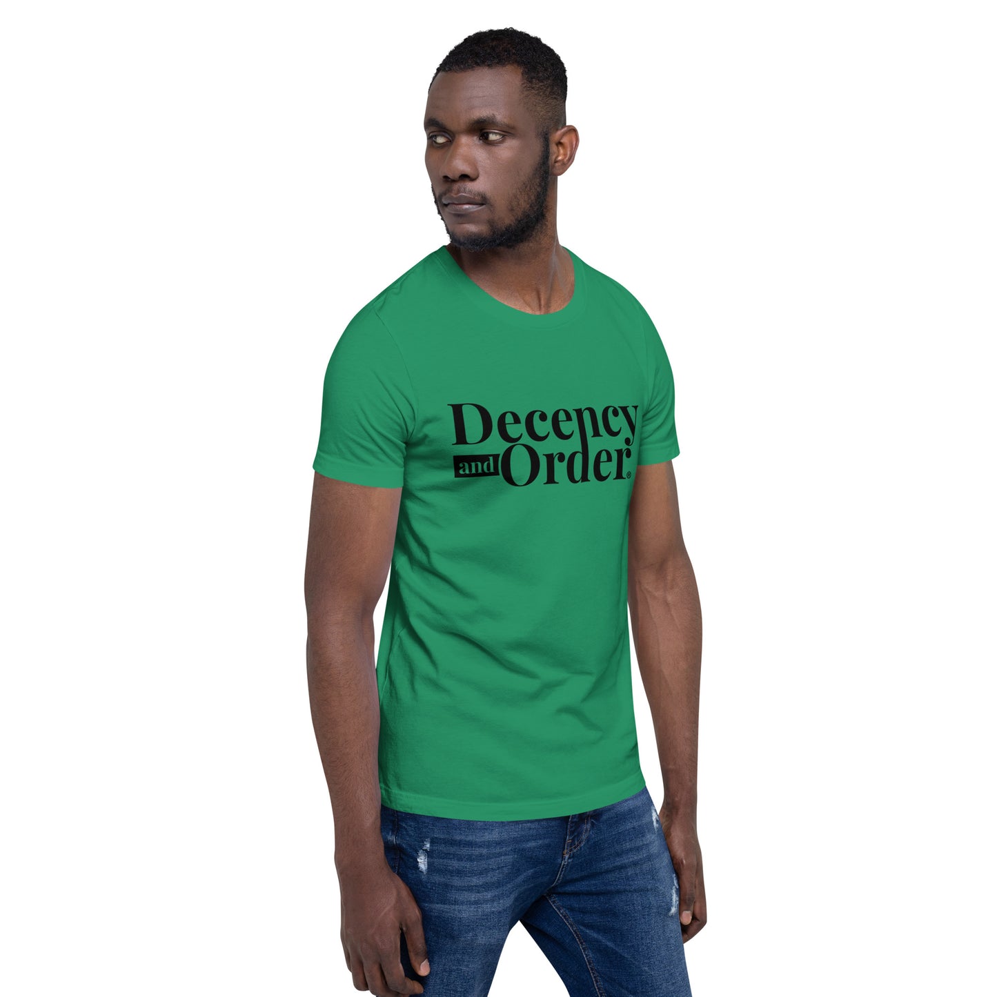 Decency And Order T-shirt Unisex (Black Logo)