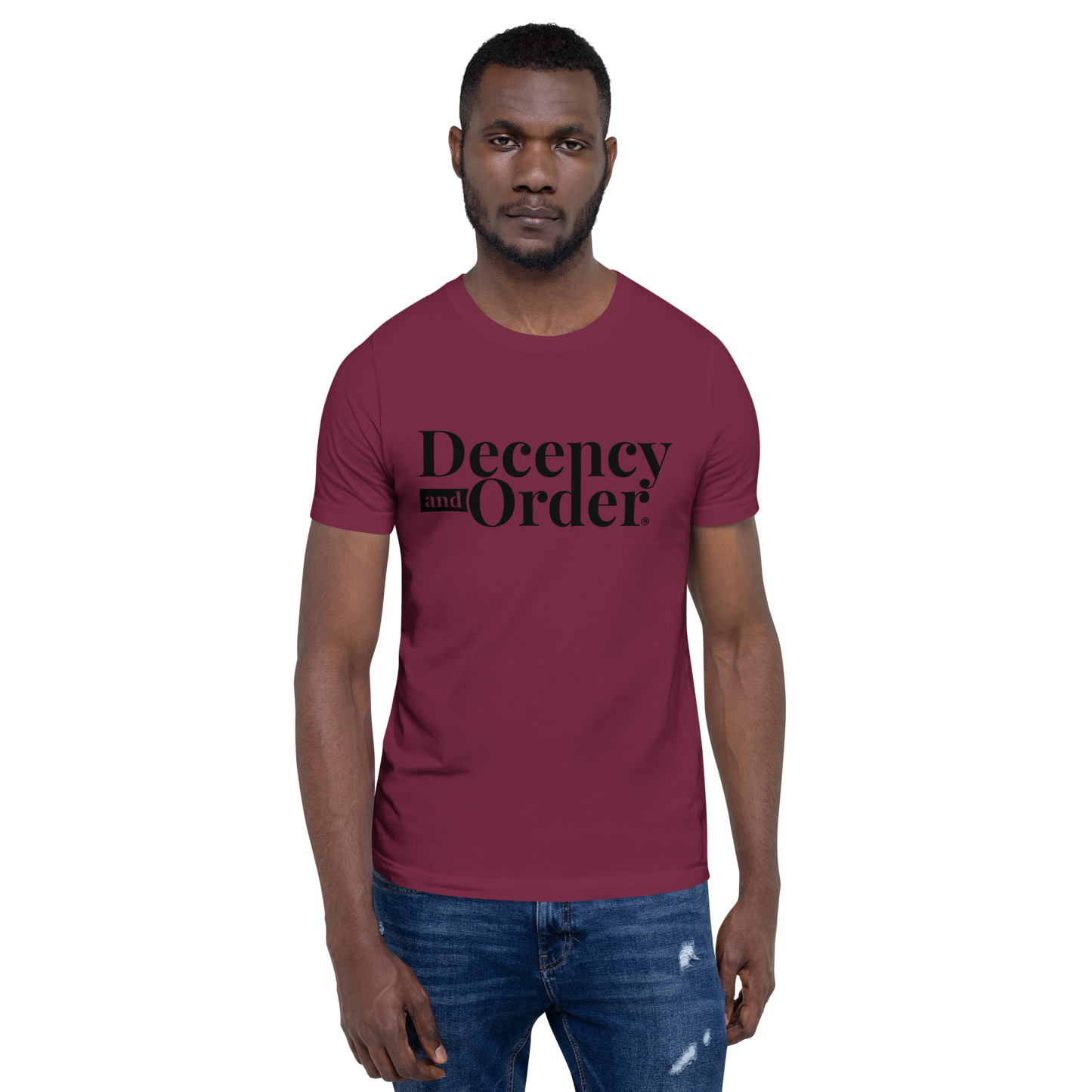 Decency And Order T-shirt Unisex (Black Logo)