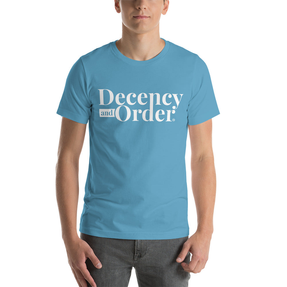 Decency And Order T-shirt Unisex (White Logo)