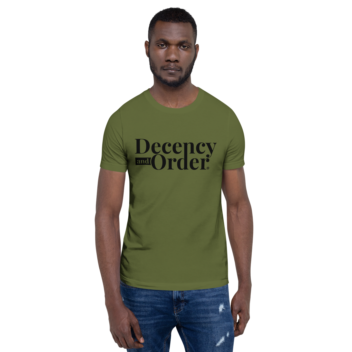 Decency And Order T-shirt Unisex (Black Logo)