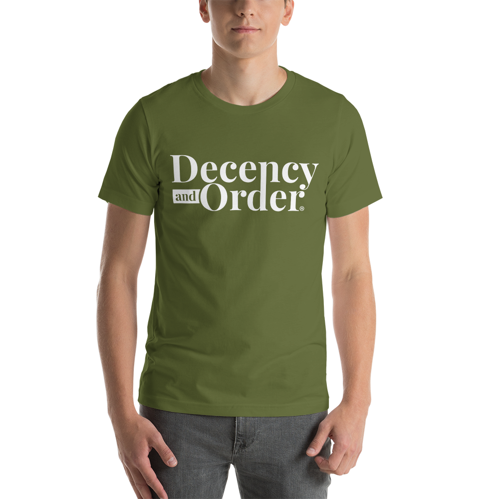 Decency And Order T-shirt Unisex (White Logo)