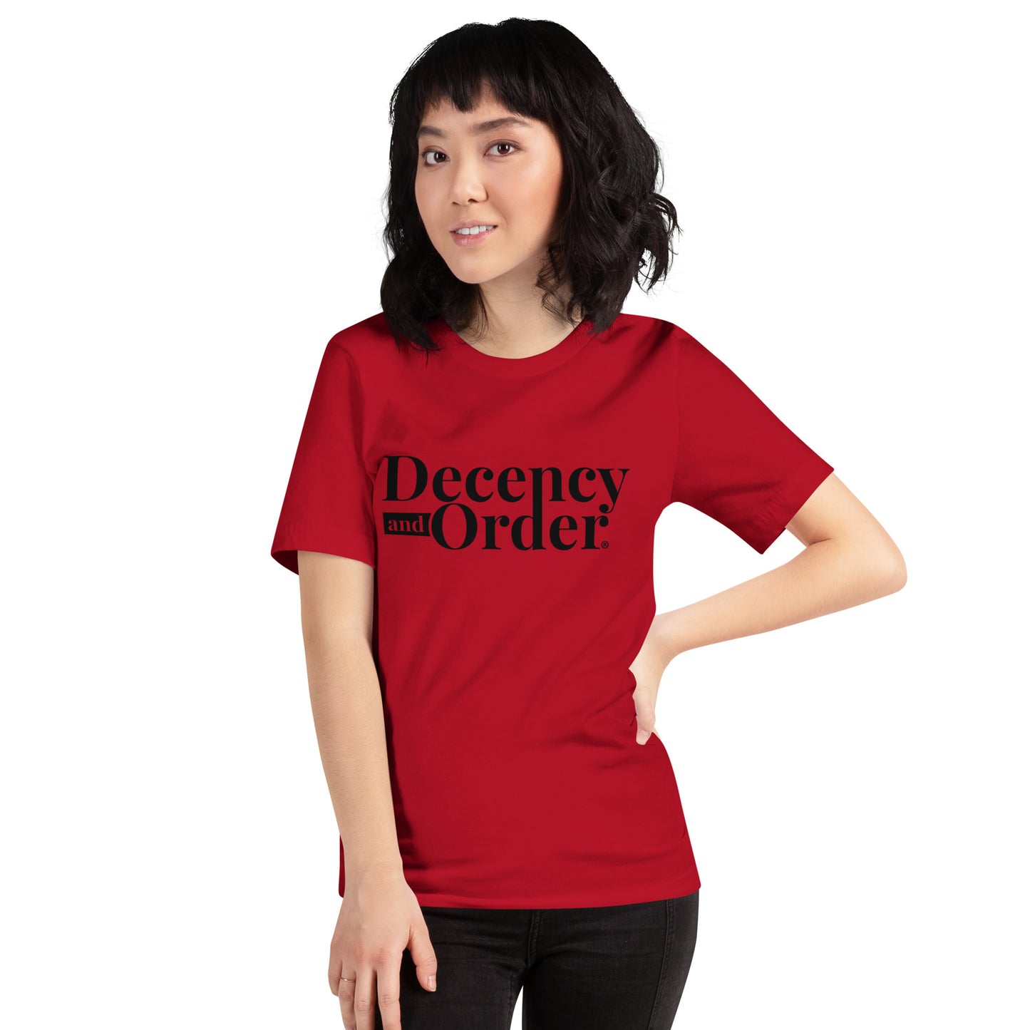 Decency And Order T-shirt Unisex (Black Logo)