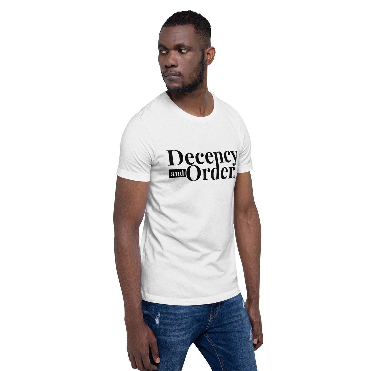 Decency And Order T-shirt Unisex (Black Logo)