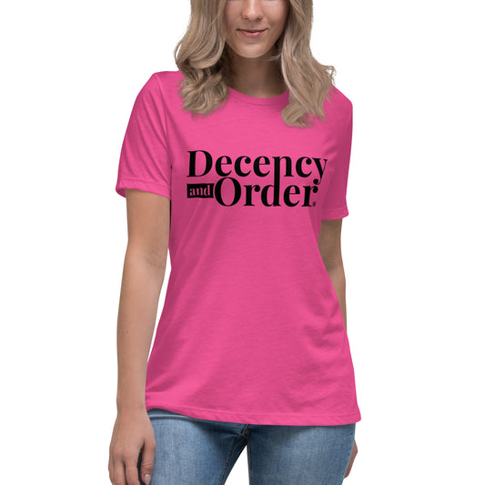 Decency And Order Relaxed T-Shirt (Black Logo)