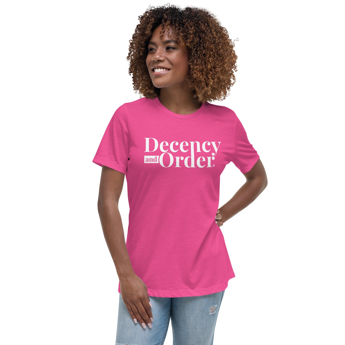 Decency And Order Relaxed T-Shirt (White Logo)