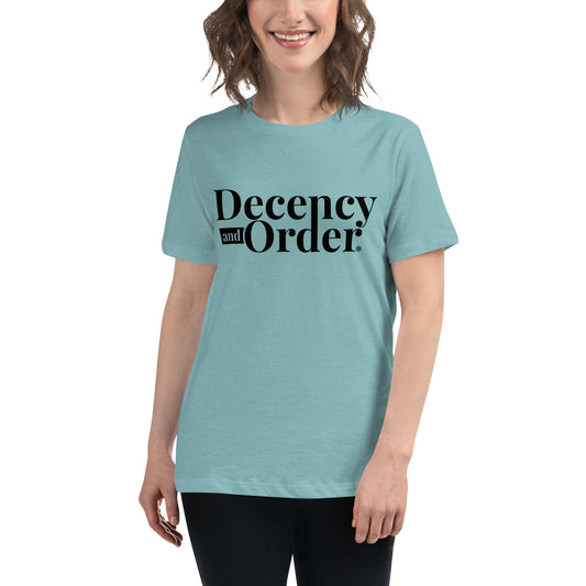 Decency And Order Relaxed T-Shirt (Black Logo)