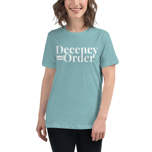 Decency And Order Relaxed T-Shirt (White Logo)