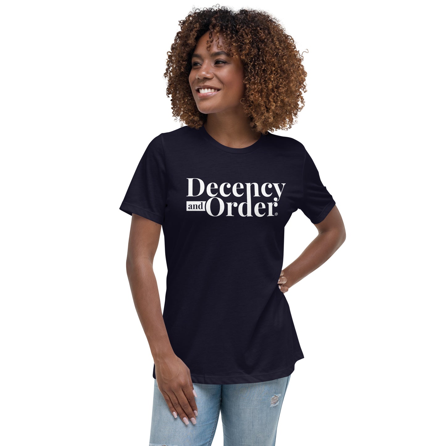 Decency And Order Relaxed T-Shirt (White Logo)