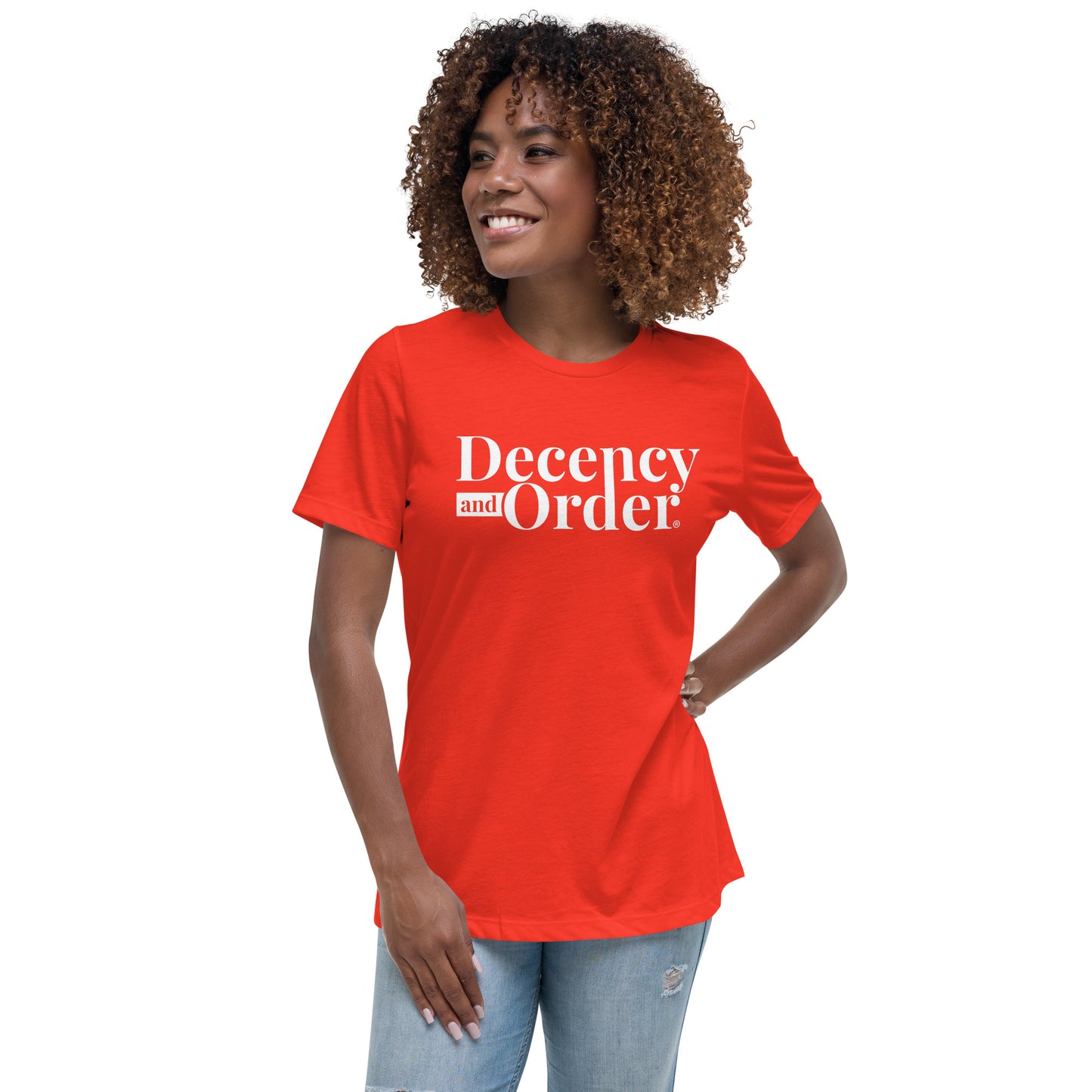 Decency And Order Relaxed T-Shirt (White Logo)